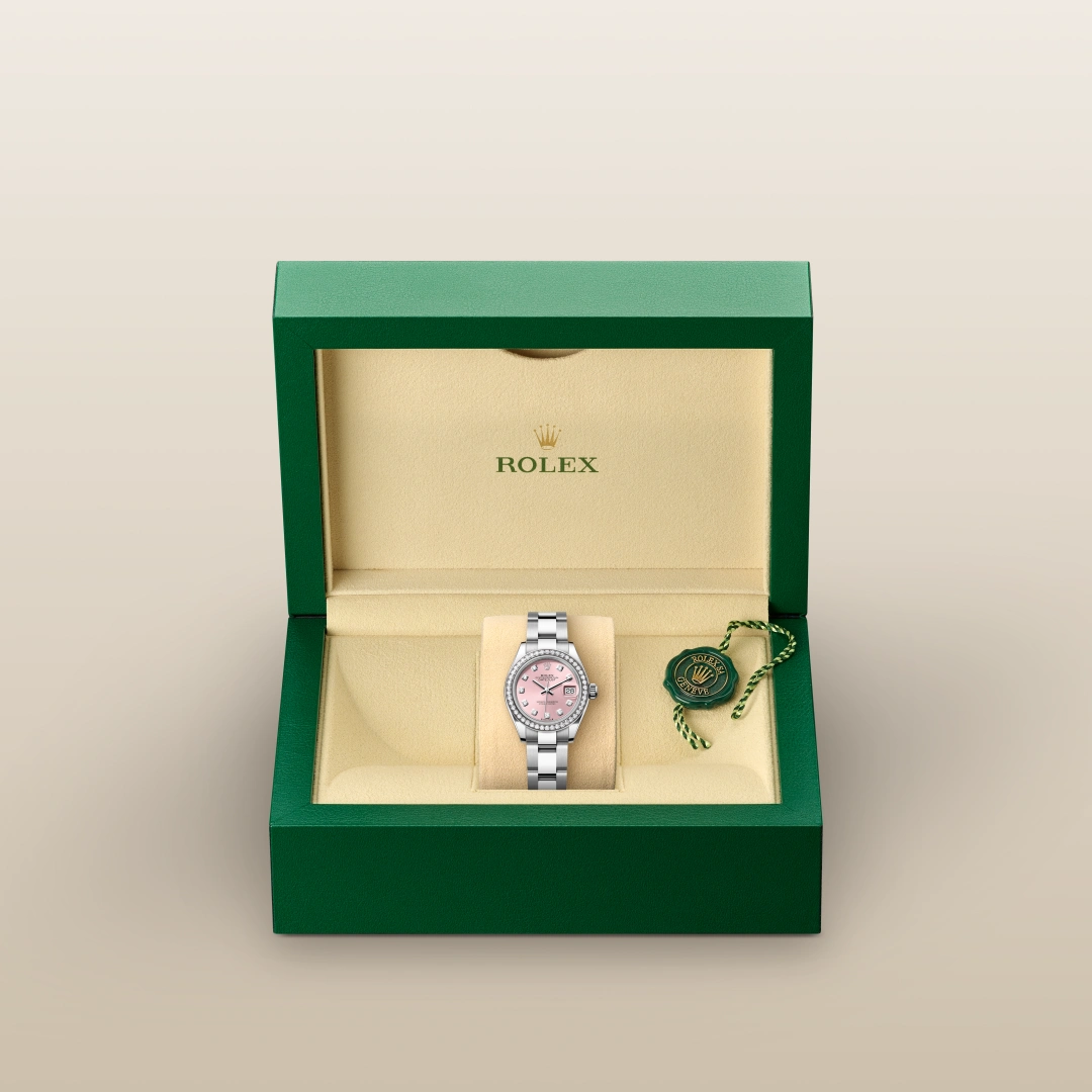 Rolex Lady-Datejust腕錶白色黃金鋼（蠔式鋼與白色黃金的組合）款，M279384RBR-0004 - 永新鐘錶