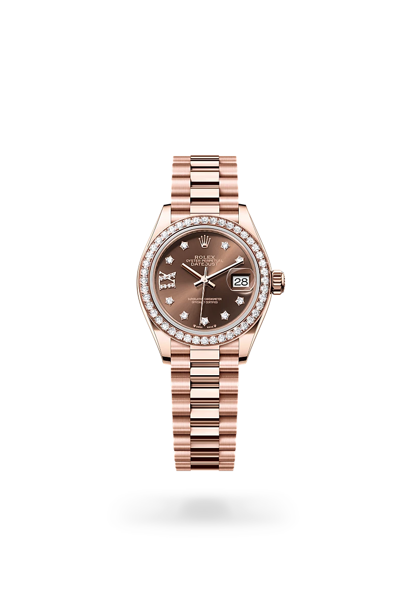Rolex Lady-Datejust 腕錶 蠔式，28毫米，鑽石及永恒玫瑰金，M279135RBR-0001 - 永新鐘錶